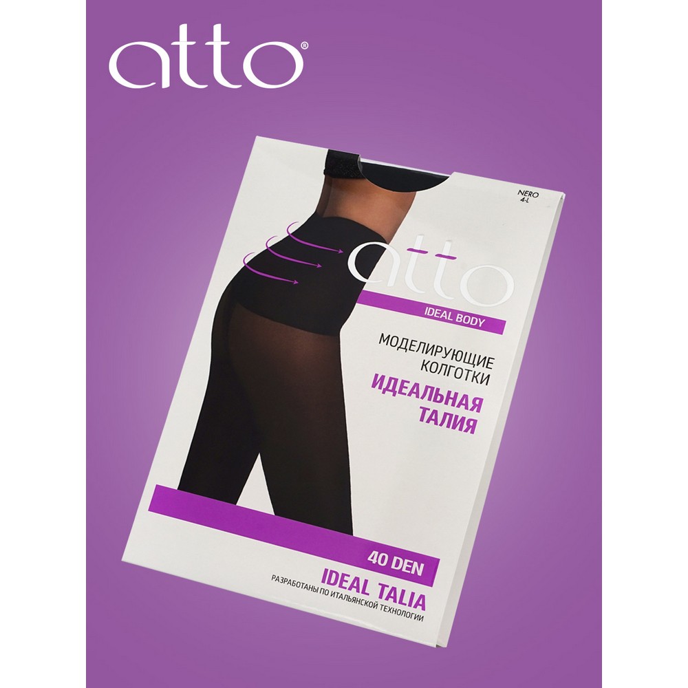 Женские колготки Atto Ideal Body Talia 40den Nero 4 размер