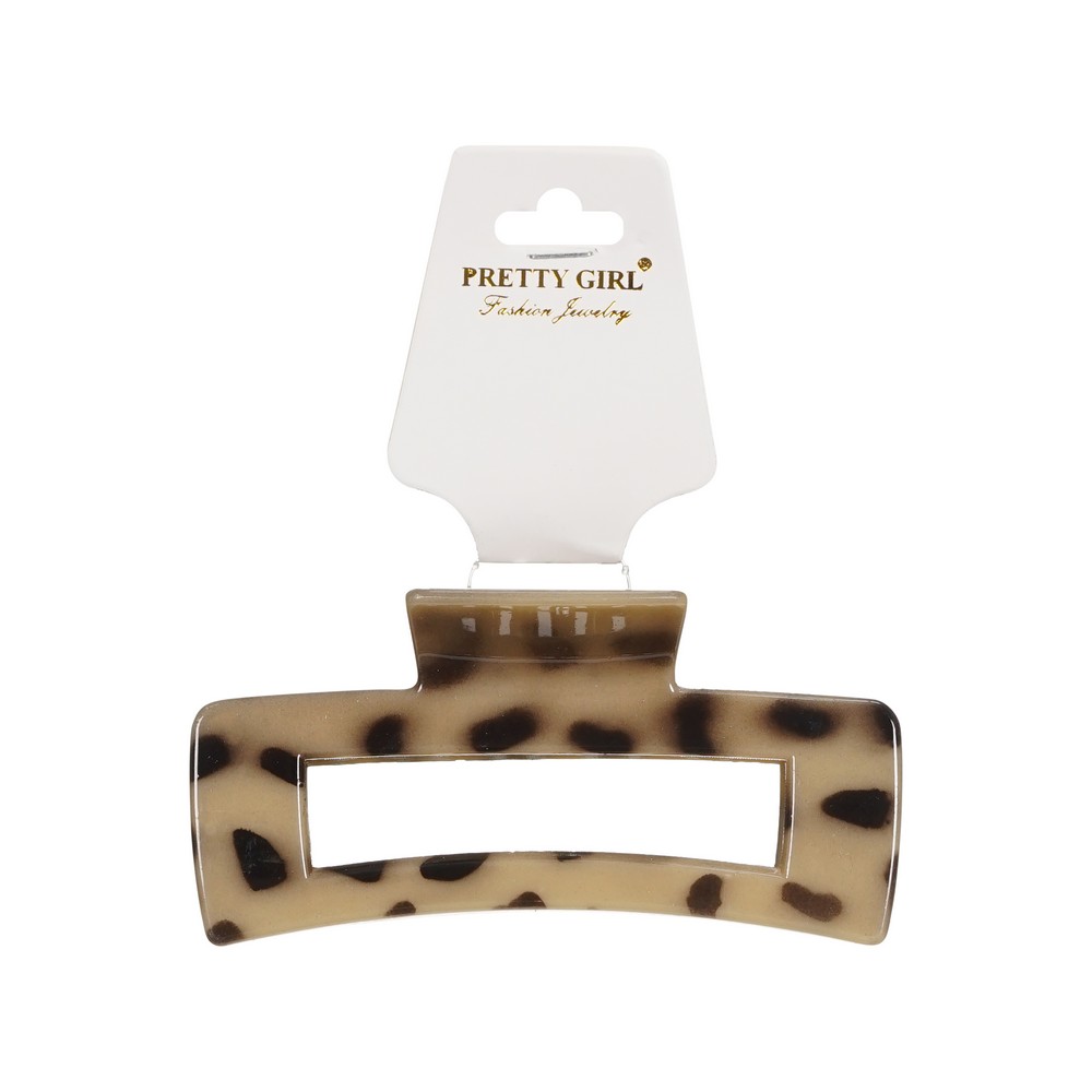 Pretty Girl для волос краб Большой прямоугольник леопардовый принт 1ШТ