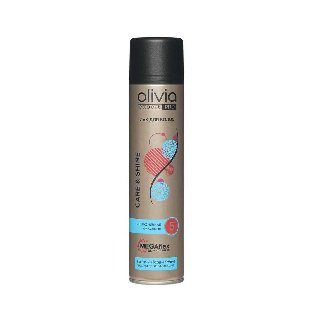 Olivia expert PRO для волос лак Care&shine сверхсильная фиксация 300МЛ
