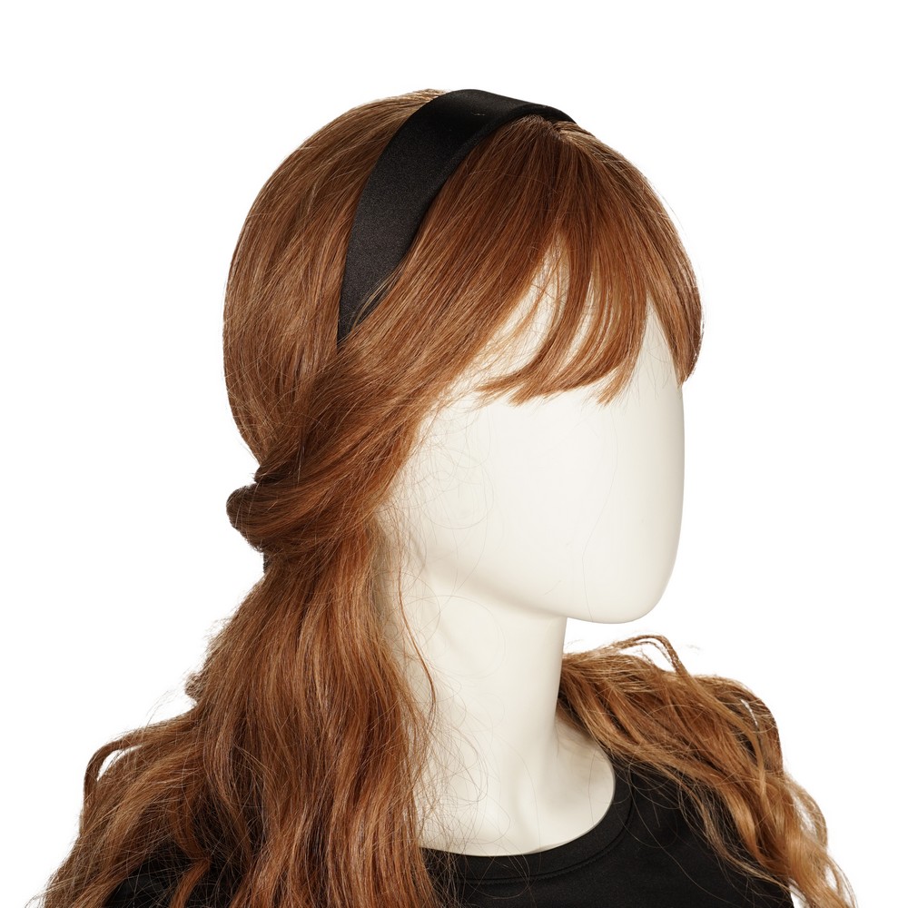 Ameli для волос обод. атлас плоский черный 1ШТ