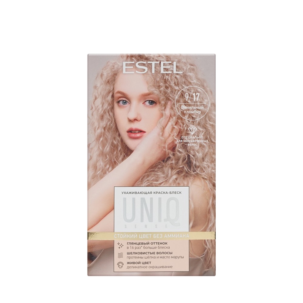 ESTEL UNIQ SENSE краска для волос 9/17 блондин пепельно-коричневый 1ШТ