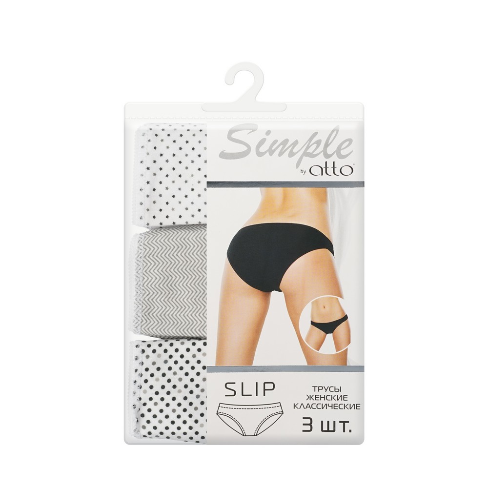 Simple by Atto женские трусы TK-24 р.S 3 шт