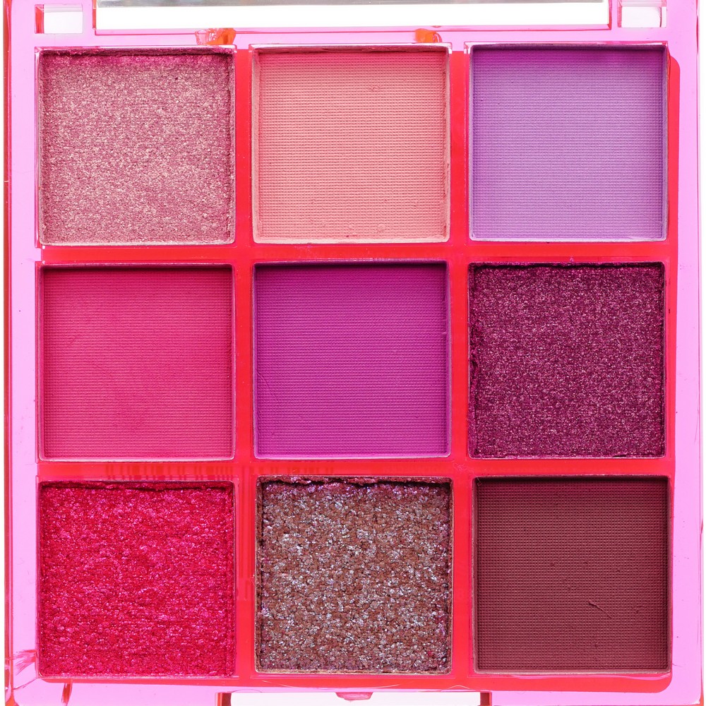 Палетка теней для век Eveline Look Up Neon Pink 9 цветов 10,8г