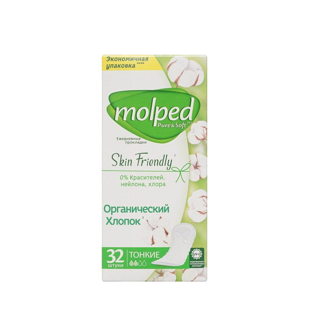 Molped прокладки ежедневные Skin Friendly 32ШТ