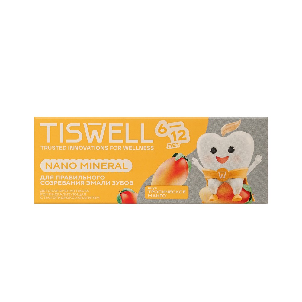 TISWELL зубн. паста Тропическое манго 6-12 лет 60Г