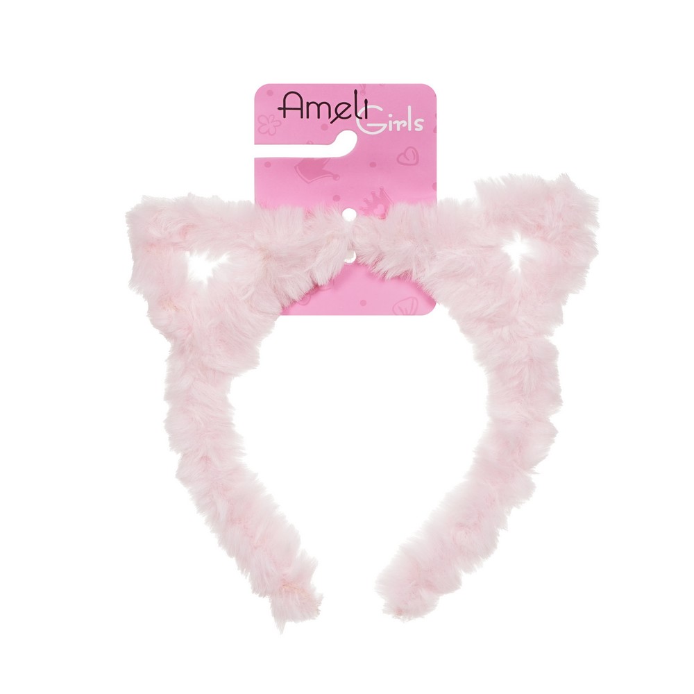 Детский ободок для волос Ameli " Ушки с мехом "