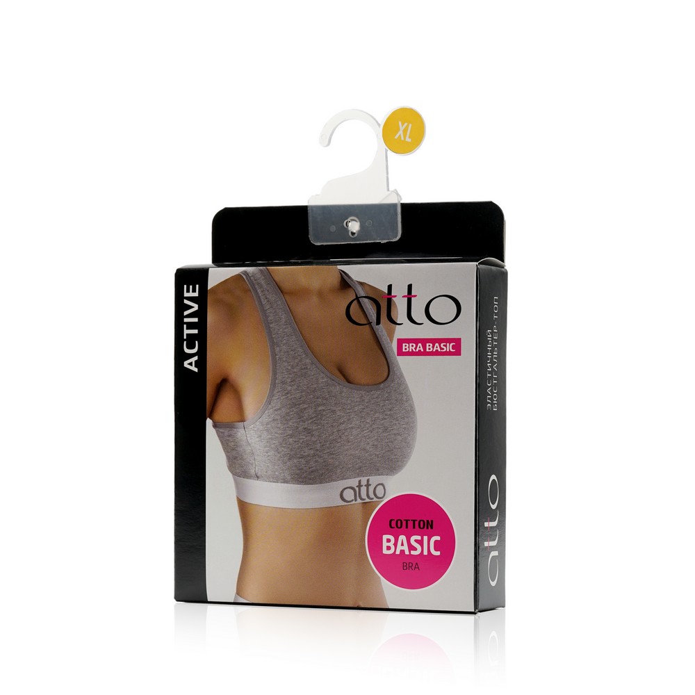 Бюстгалтер - топ Atto Basic Bra , Серый , XL