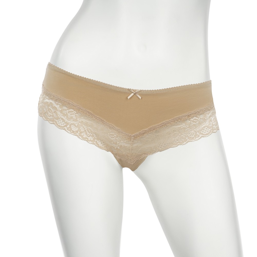 Женские трусы - слипы Atto с кружевом A2019-11 бежевые S