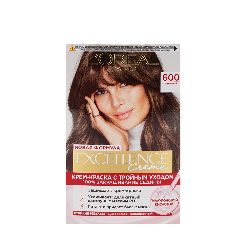Крем - краска L'Oreal Paris EXCELLENCE Creme стойкая для волос 600 Темно-русый