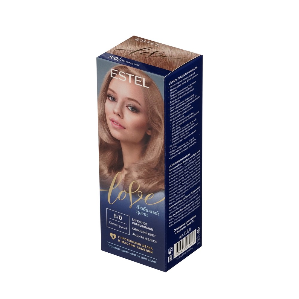 Стойкая крем - краска для волос Estel Love 8/0 Светло-русый
