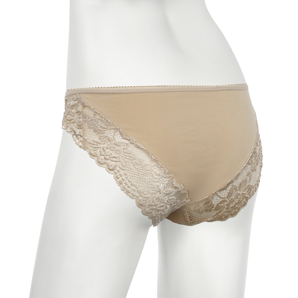 Женские трусы - слипы Atto с кружевом сзади и спереди M бежевые