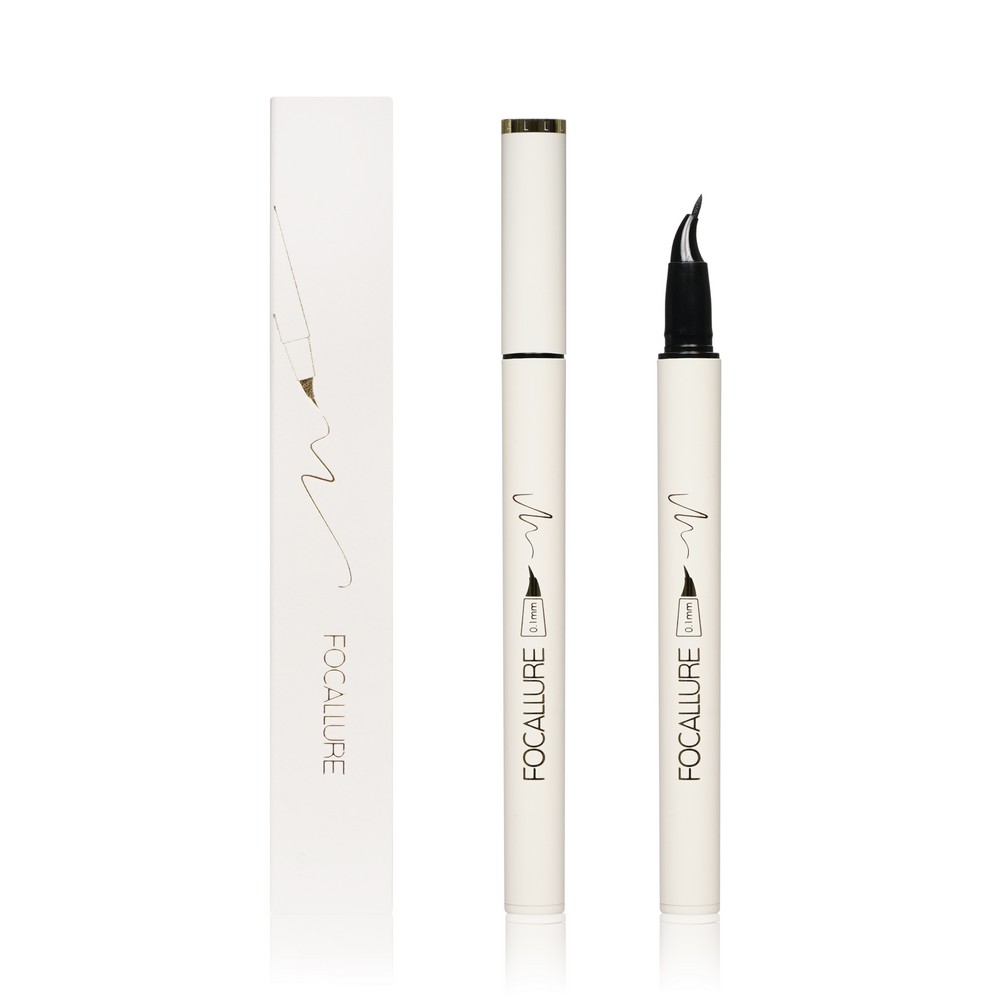 Подводка для век с изогнутым аппликатором Focallure Lasting Waterproof Liquid Eyeliner C01 0,6г