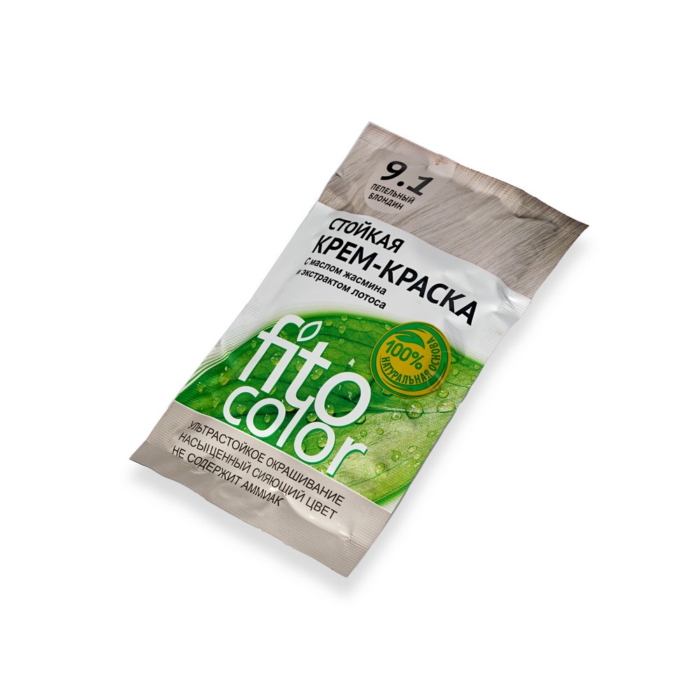 Стойкая крем - краска для волос ФИТОкосметик FitoColor 9.1 , Пепельный блондин , 115мл