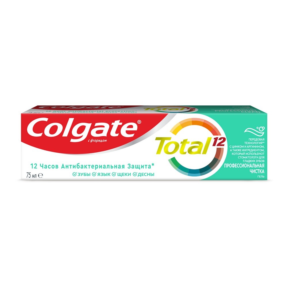 зубная паста Colgate total - гель " профессиональная чистка " 75мл