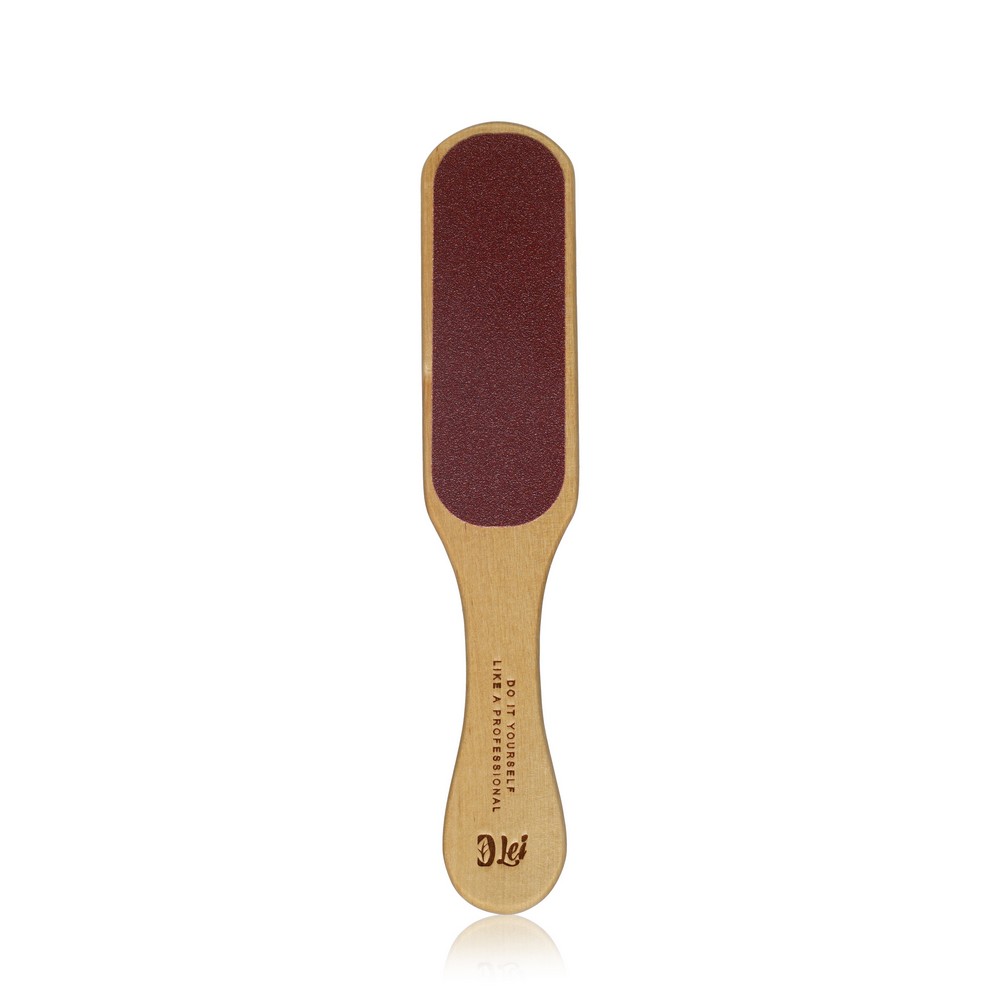 Деревянная терка для педикюра Lei двухсторонняя увеличенная