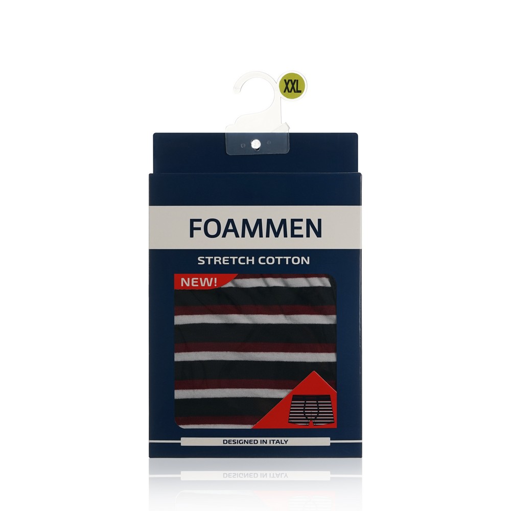 Мужские трусы Foammen Fo210001-1 , Широкая бордовая полоска , XXL