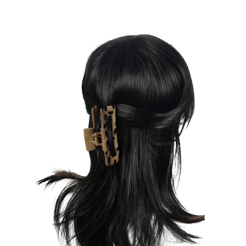 Pretty Girl для волос краб Большой прямоугольник леопардовый принт 1ШТ