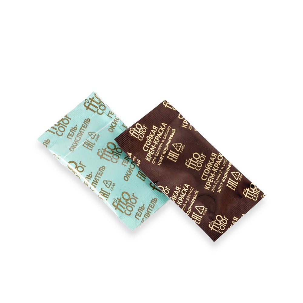 Стойкая крем - краска ФИТОкосметик FitoColor для бровей и ресниц 3.0 коричневый 2*2мл