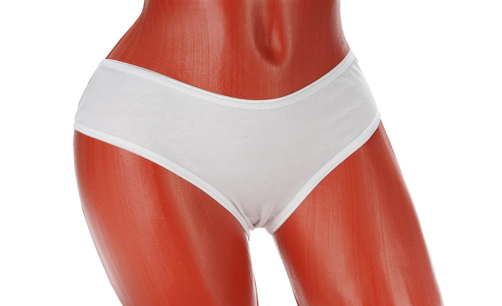 Женские трусы - слипы Atto с широким кружевом сзади белые XL