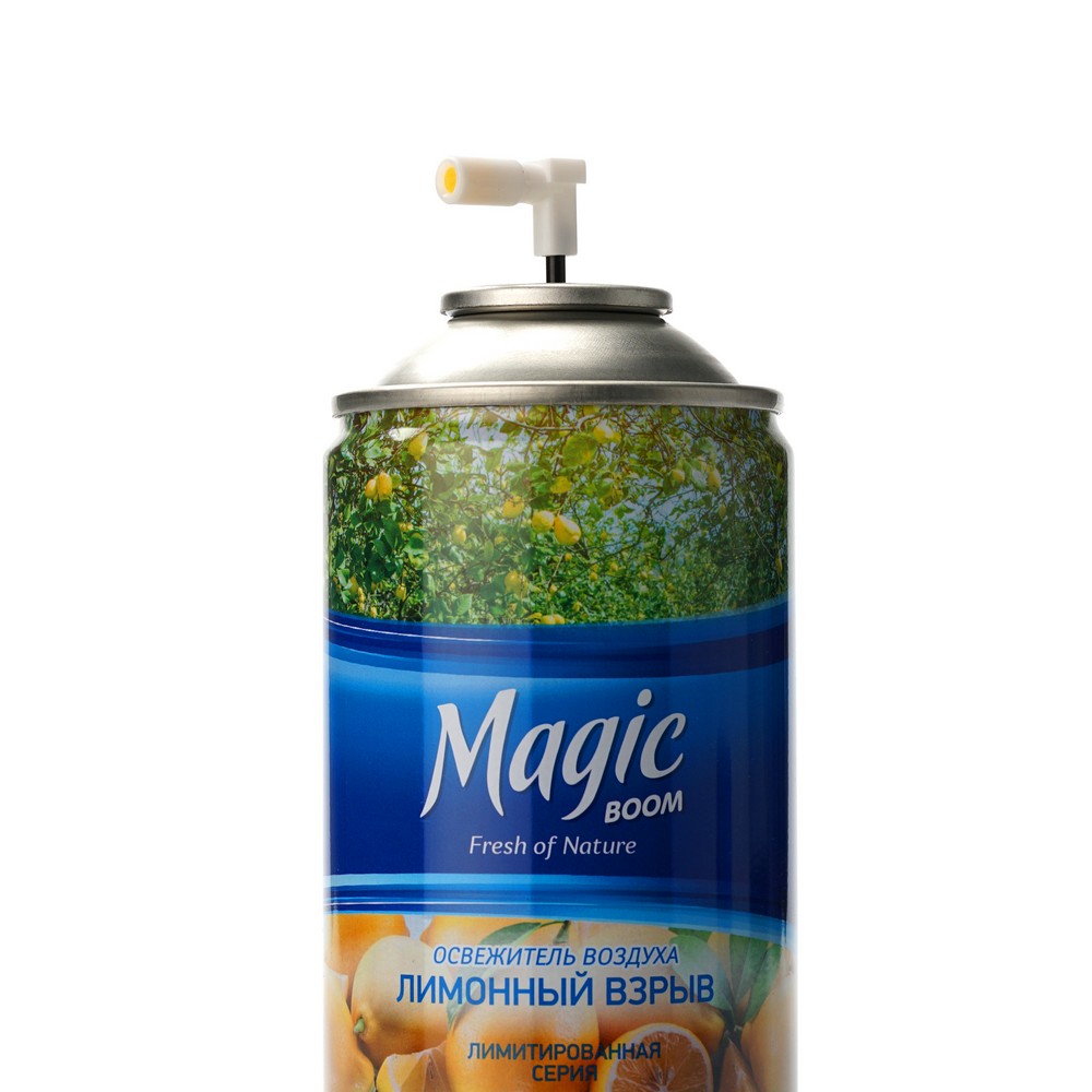 Автоматический освежитель воздуха Magic Boom " Лимонный взрыв " сменный блок 250мл