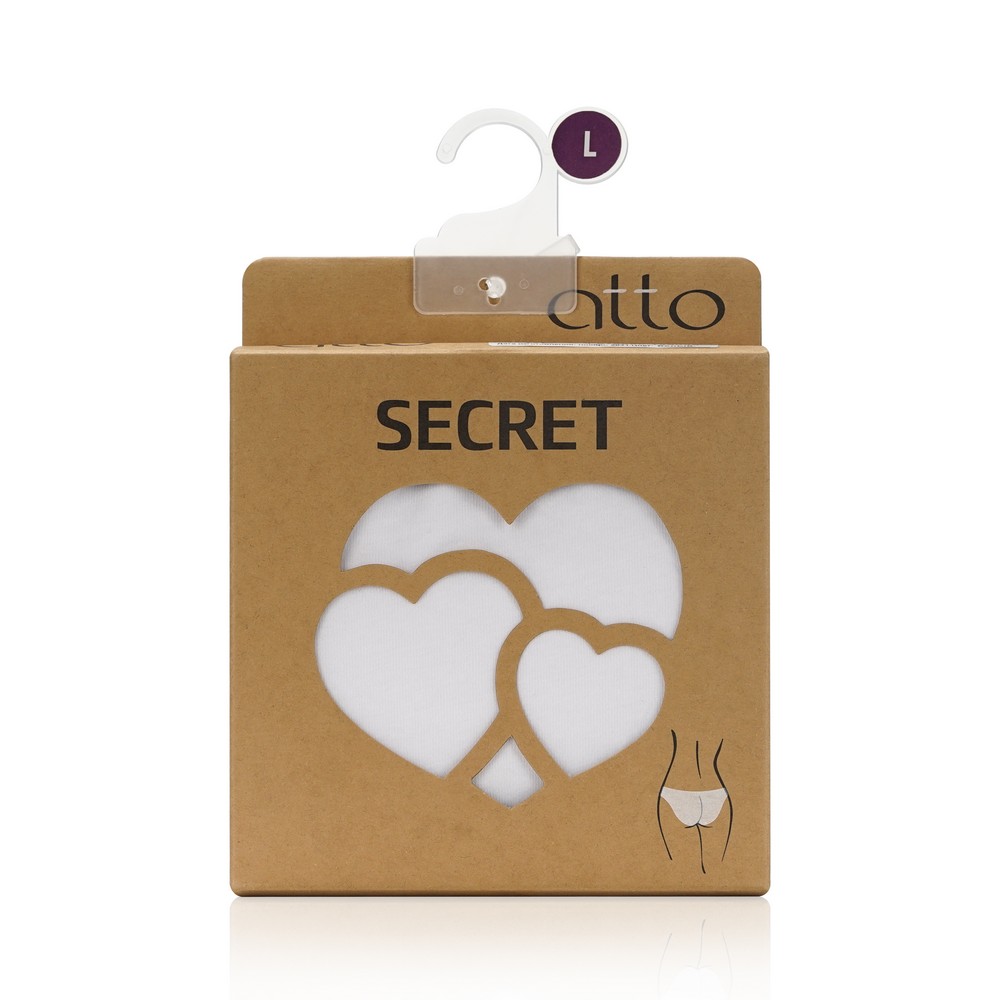 Женские трусы Atto Secret слипы белые , L
