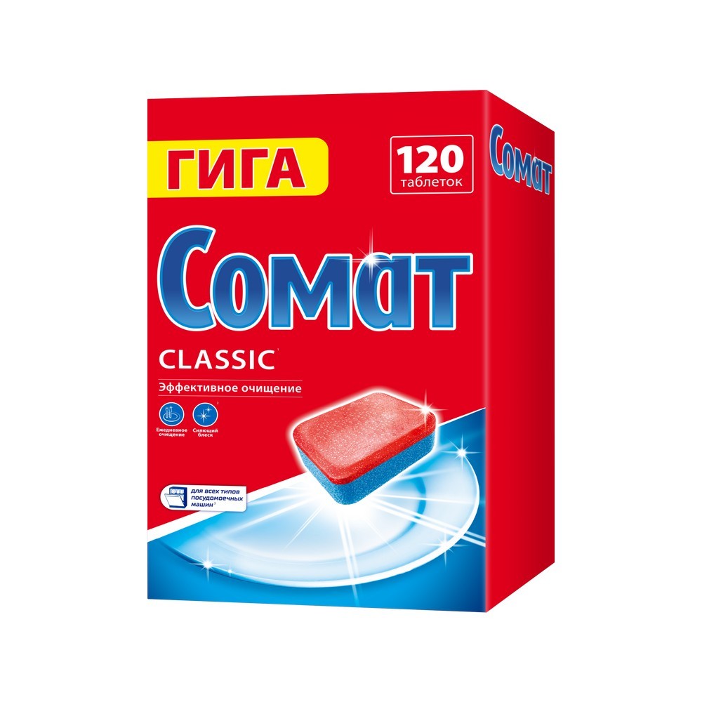 Сомат Classic чист средство для посудомоечных машин табл. 120ШТ