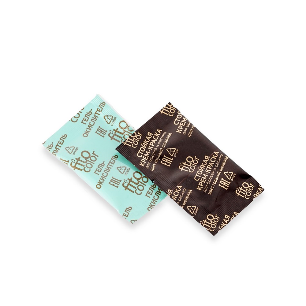 Стойкая крем - краска ФИТОкосметик FitoColor для бровей и ресниц 4.0 Горький шоколад 2*2мл