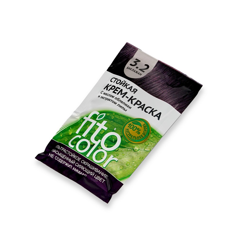 Стойкая крем - краска для волос ФИТОкосметик FitoColor 3.2 , Баклажан , 115мл