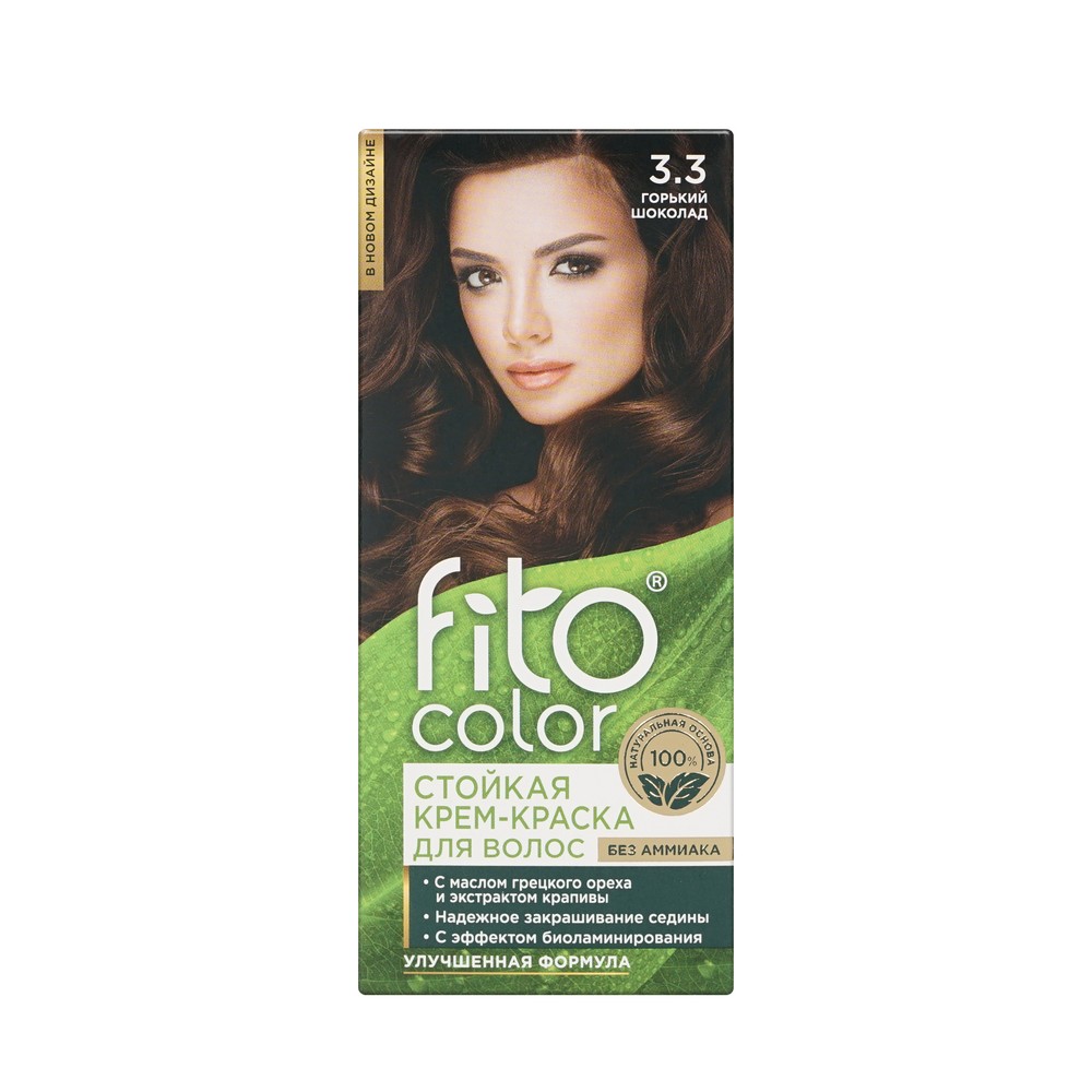 крем - краска ФИТОкосметик FitoColor стойкая для волос 3.3 Горький шоколад 125мл
