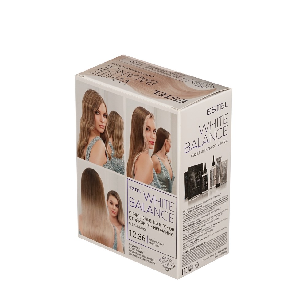 WHITE BALANCE крас.для волос набор тон 12.36