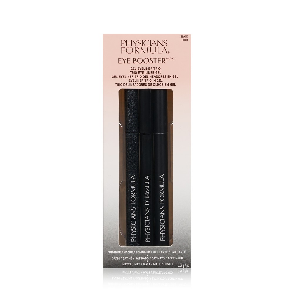 Водостойкие карандаши для век Physician's Formula Eye Booster Gel Eyeliner Trio Черный матовый , сатиновый , мерцающий 3*0,37г