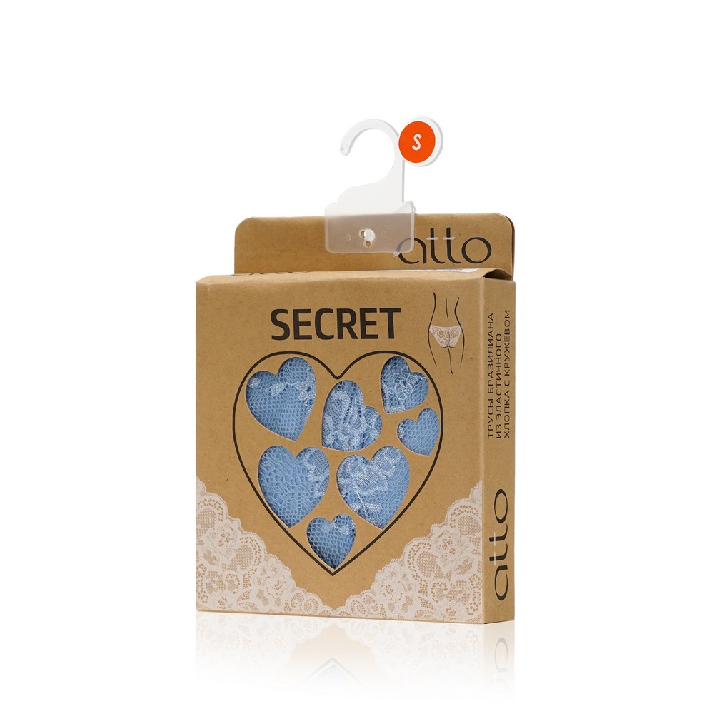 Женские трусы Atto Secret бразильяно голубые , S