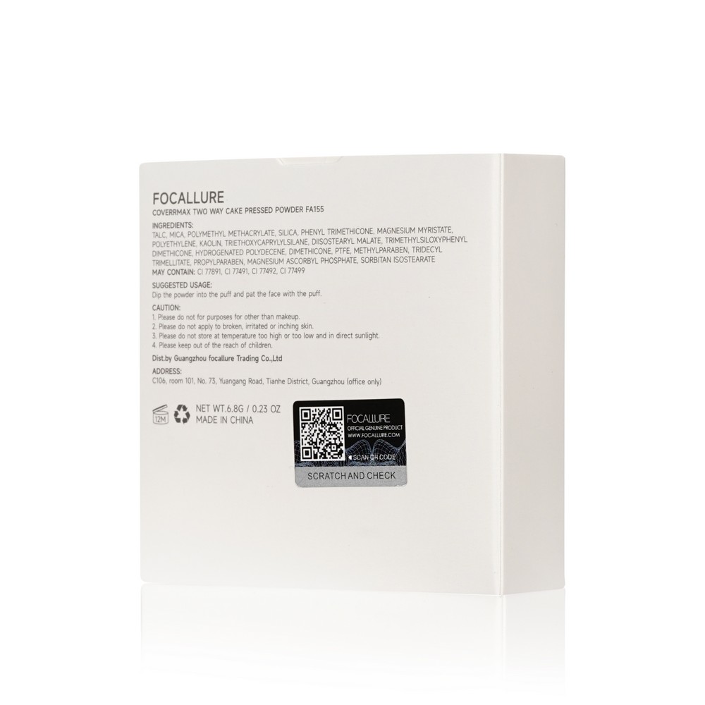 Пудра для лица Focallure Covermax Two Way Cake 02 6,8г
