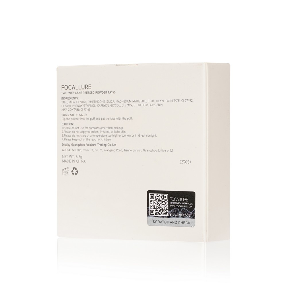 Пудра для лица Focallure Covermax Two Way Cake 01 6,8г