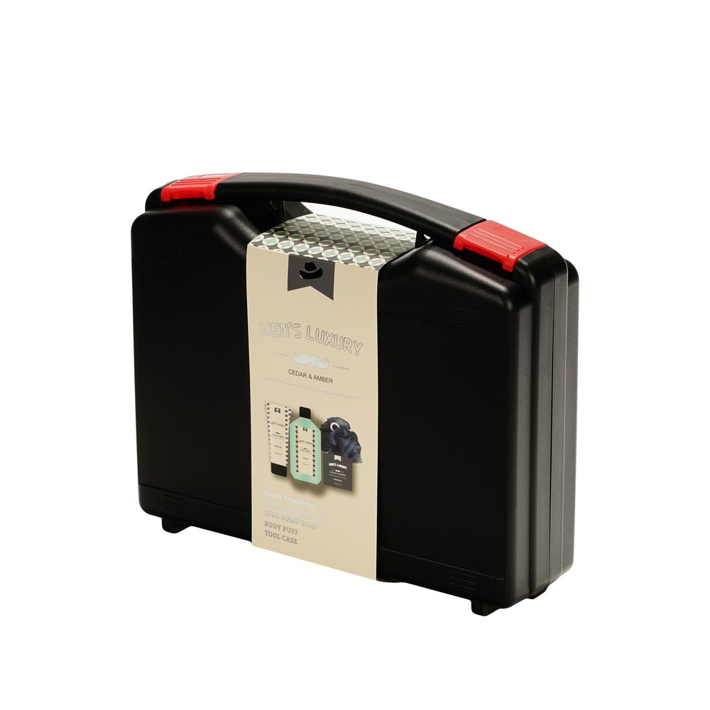 MEN'S LUXURY Набор подарочный мужской шампунь 250мл, гель для душа 150мл, мыло 120г, мочалка 1 шт