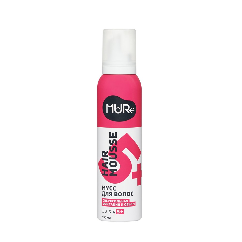 Mure для волос мусс Сверхсильная фиксация 5+ VOLUME & MAX HOLD 150МЛ