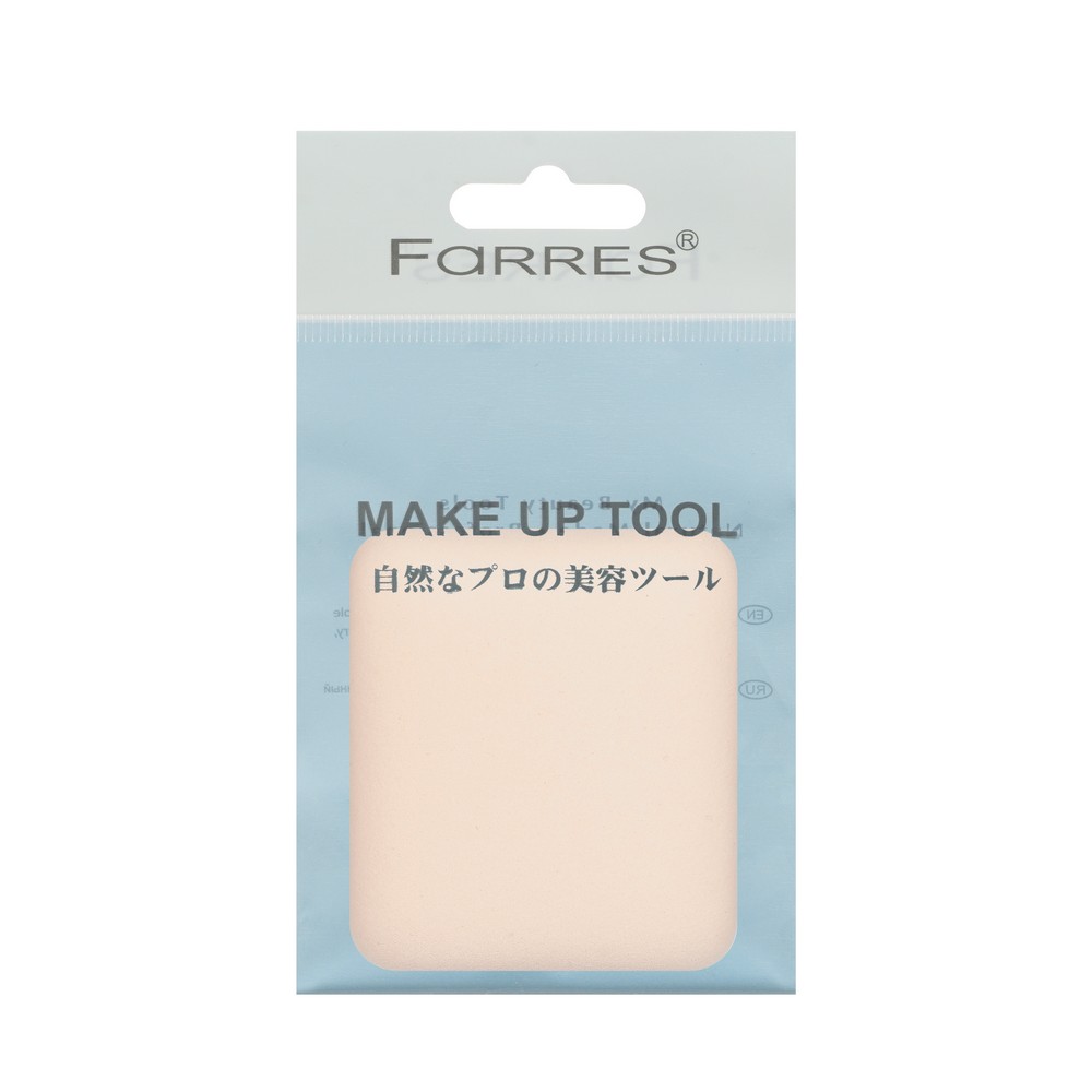 FARRES косм аксесс спонж для макияжа квадратный 1ШТ