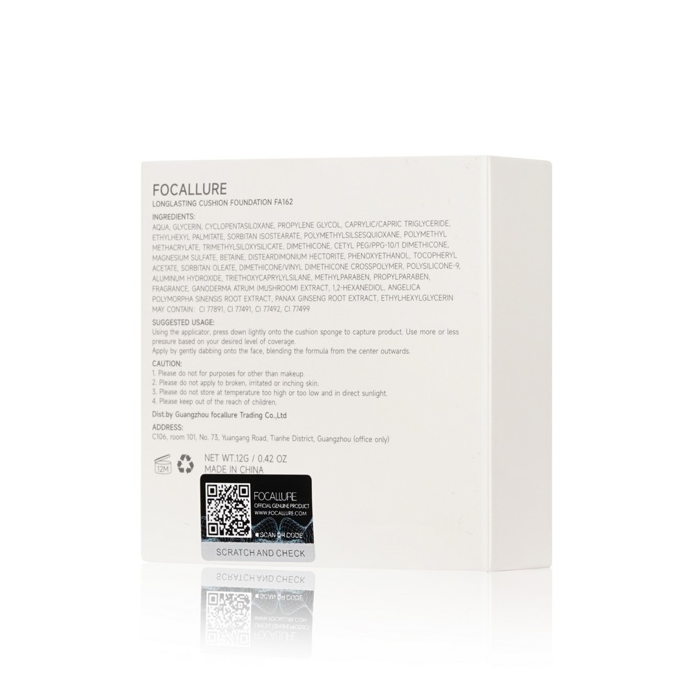 Тональный крем кушон для лица Focallure Longlasting Cushion Foundation 02 12г