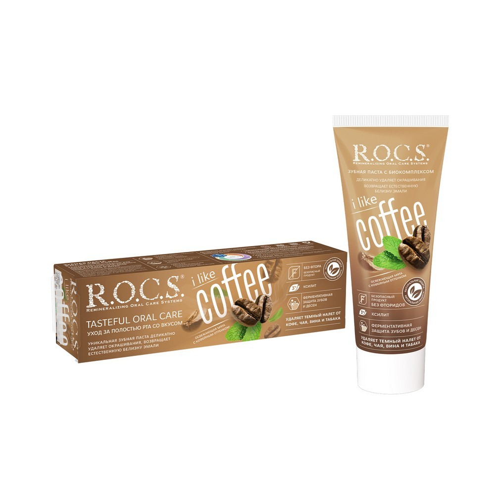 Rocs зуб паста отбел. iLike Coffee 74Г