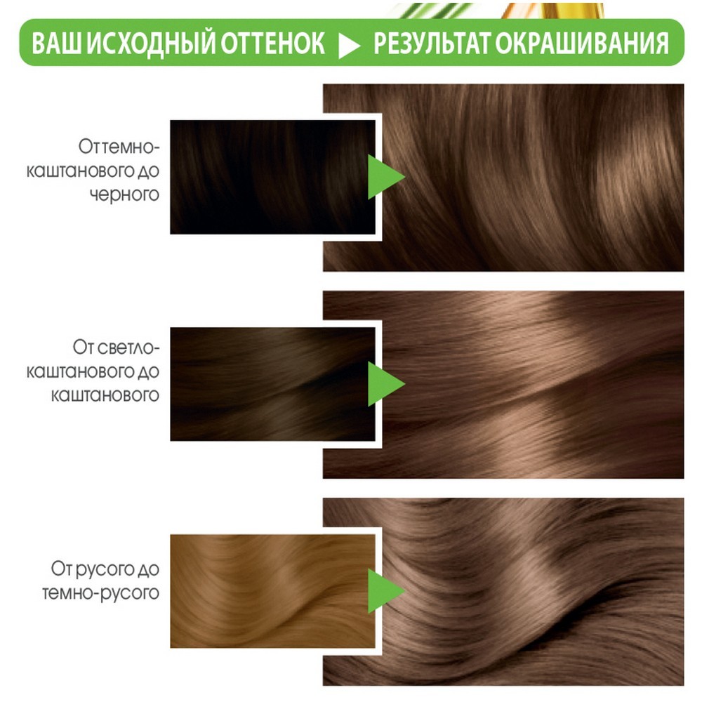 крем - Краска Garnier Color Naturals стойкая для волос 6 Глубокий светло-каштановый