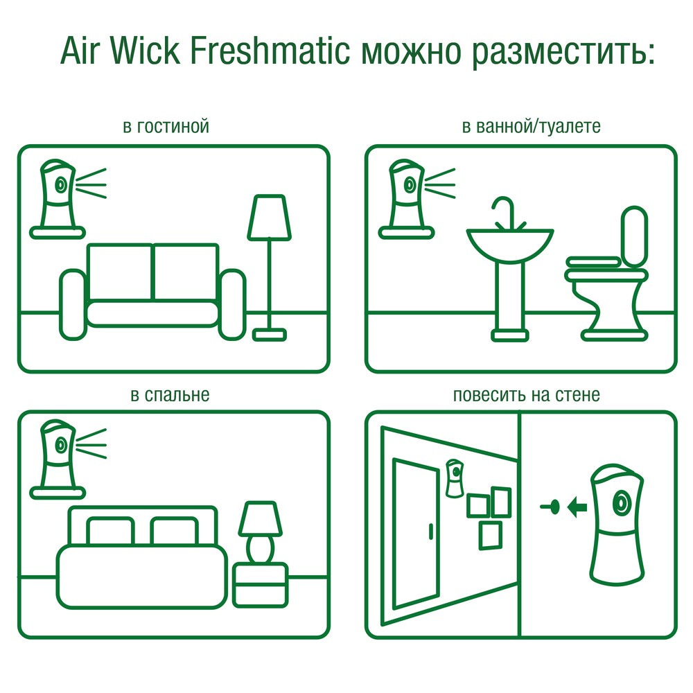 автоматический освежитель воздуха Air wick Freshmatic " нежность шелка и лилии " , универсальный 250мл