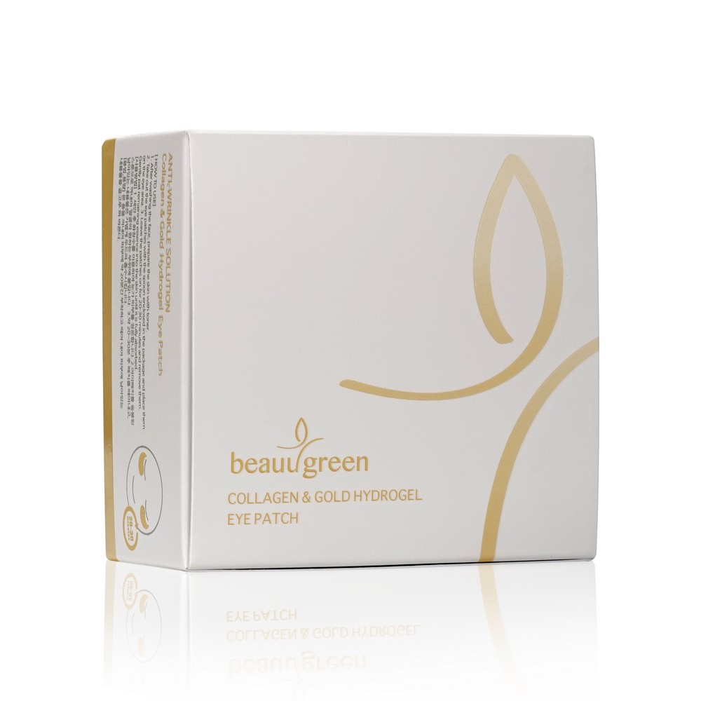 Гидрогелевые патчи для кожи вокруг глаз Beauu Green Collagen & Gold Hydrogel 30 пар
