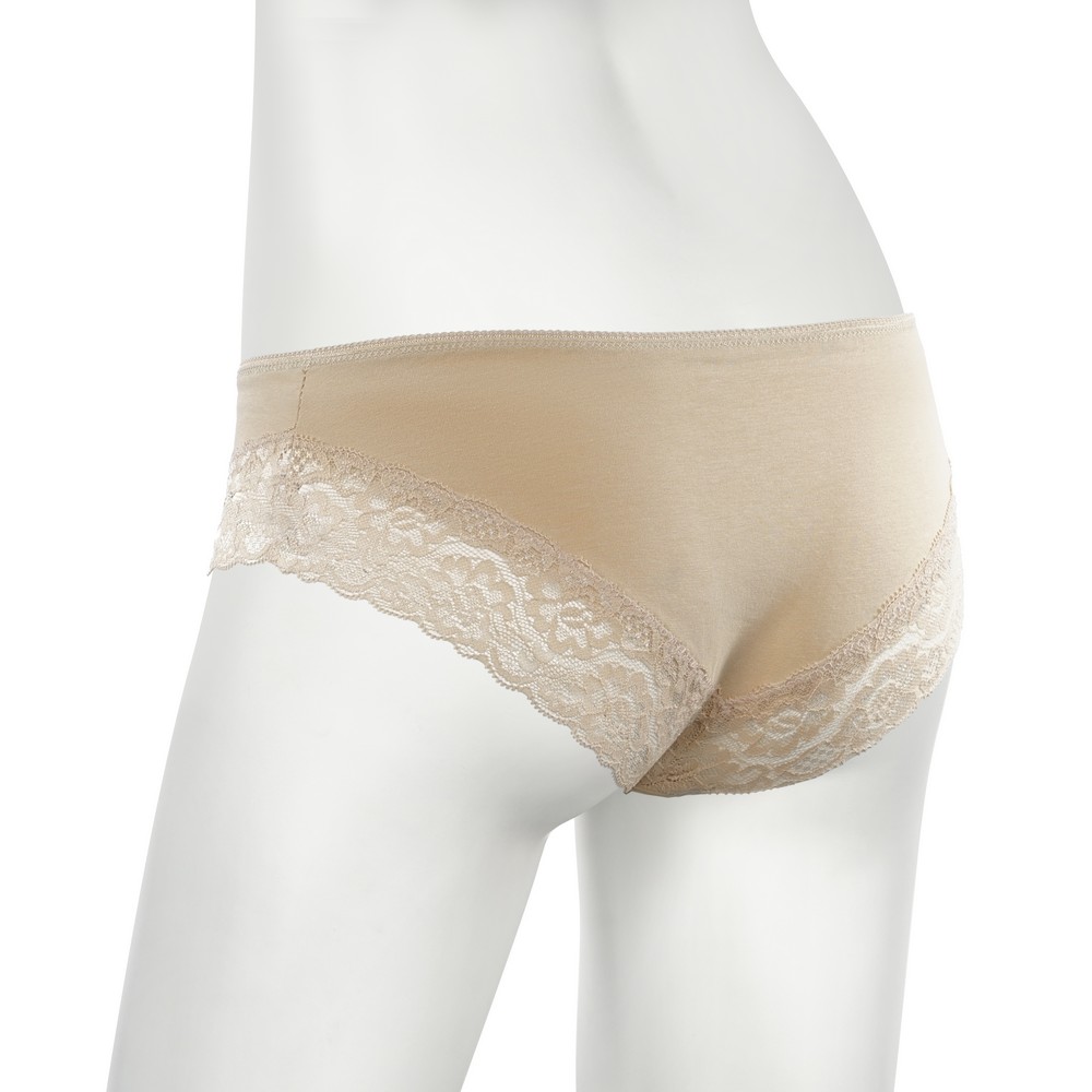 Женские трусы - слипы Atto с кружевом A2019-11 бежевые M