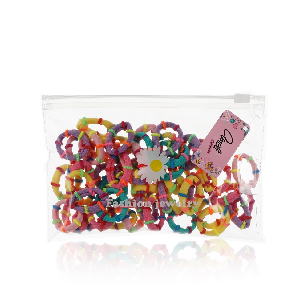 Детская резинка для волос Ameli Полоски , в косметичке набор 50шт