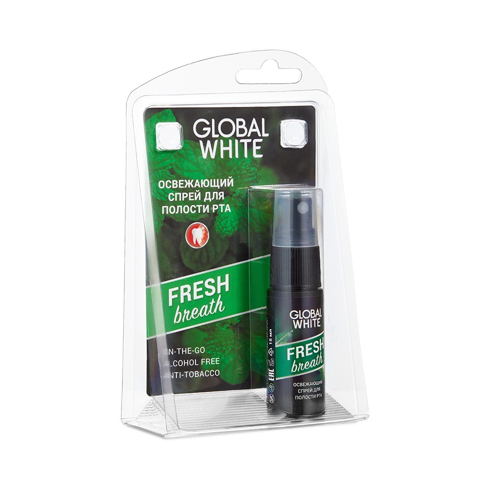 Освежитель дыхания Global White " Fresh Breath " 15мл