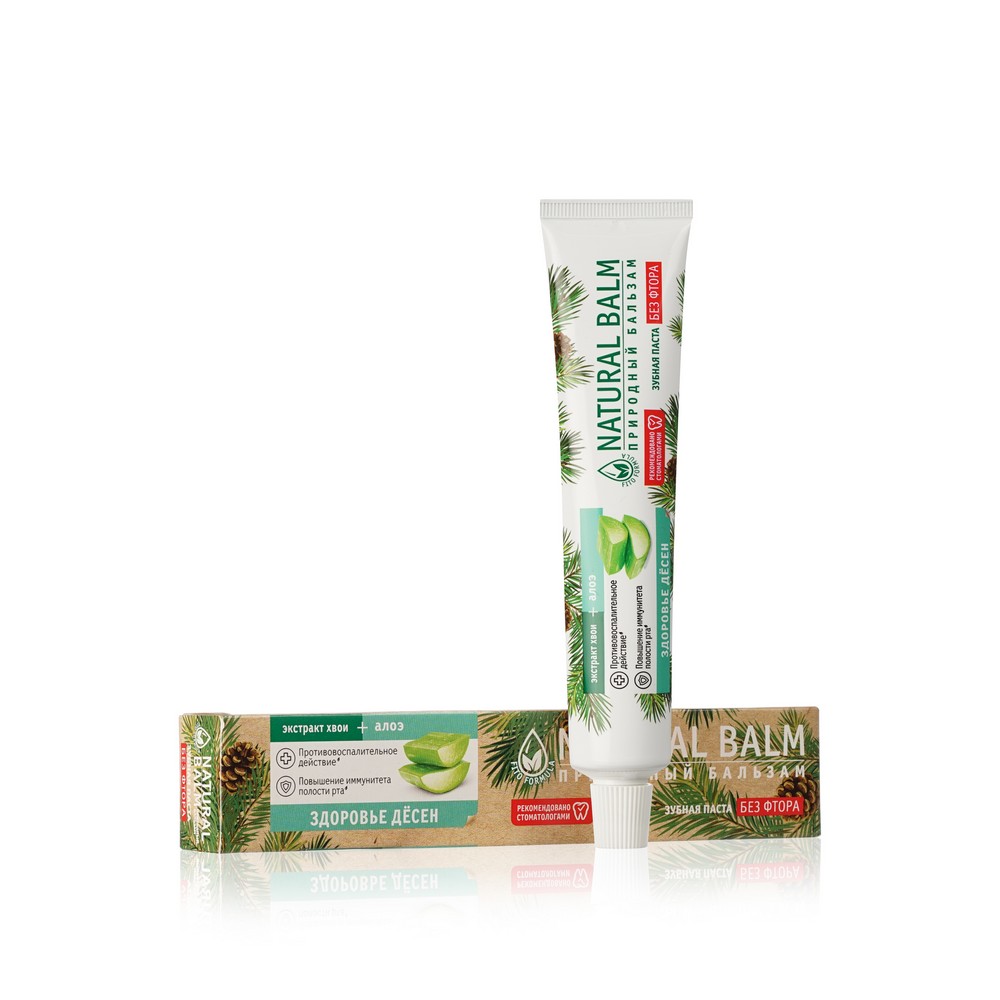 Зубная паста Natural Balm " Здоровье дёсен " с экстрактом хвои + алоэ 85г