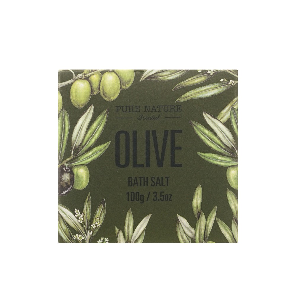 PURE NATURE Olive Набор подарочный женский гель 150мл, лосьон 150мл, соль 100 г, щетка для тела 1 шт