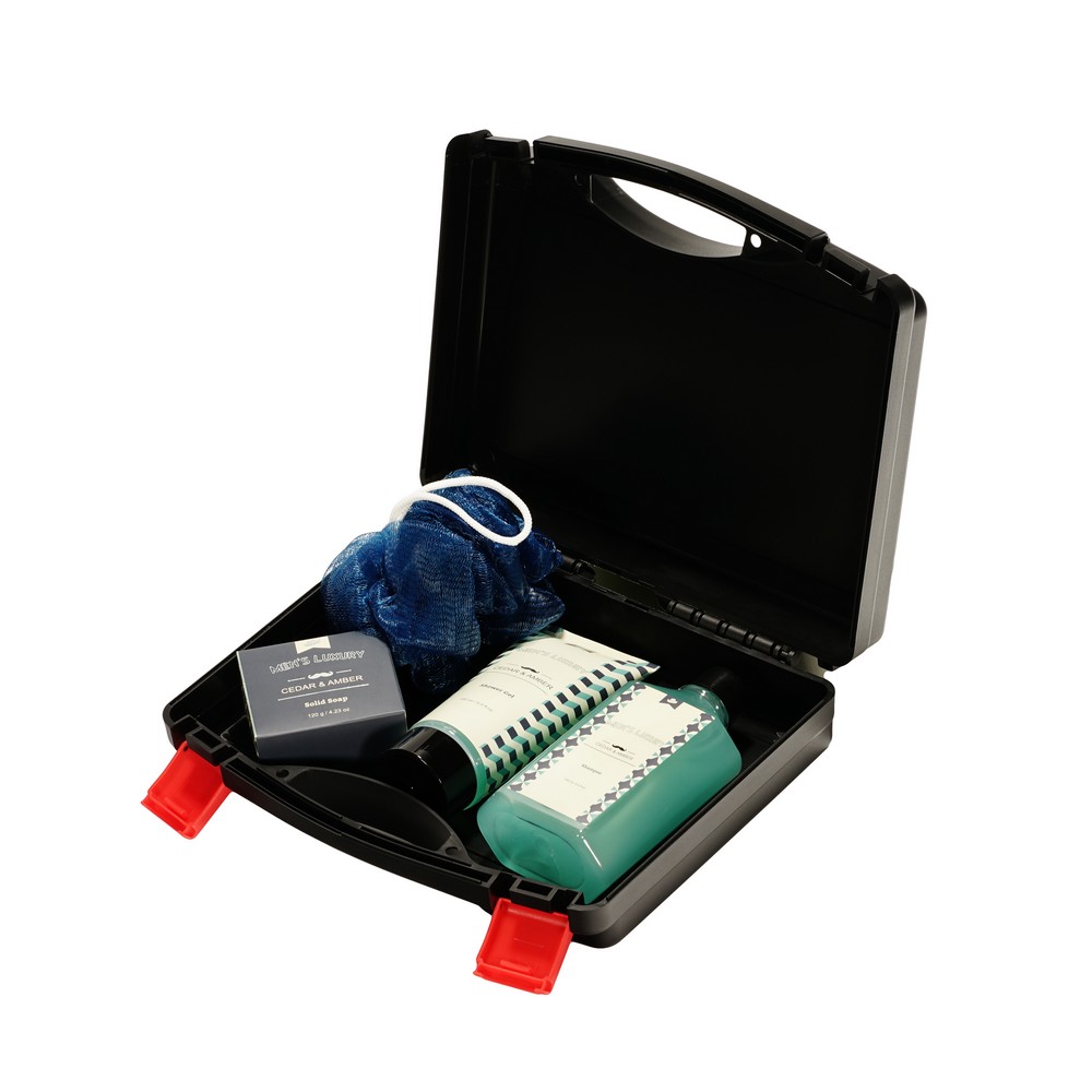 MEN'S LUXURY Набор подарочный мужской шампунь 250мл, гель для душа 150мл, мыло 120г, мочалка 1 шт