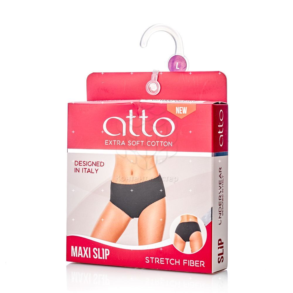 женские трусы - слипы Atto с ажурной резинкой белые L