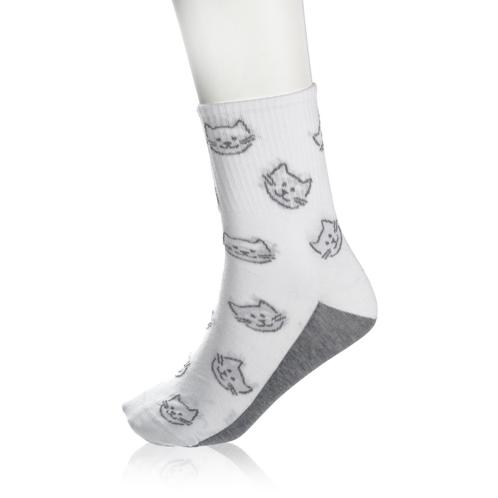 Женские носки Good Socks C1296 " Котики " Белый / Серый р.23-26 3 пары